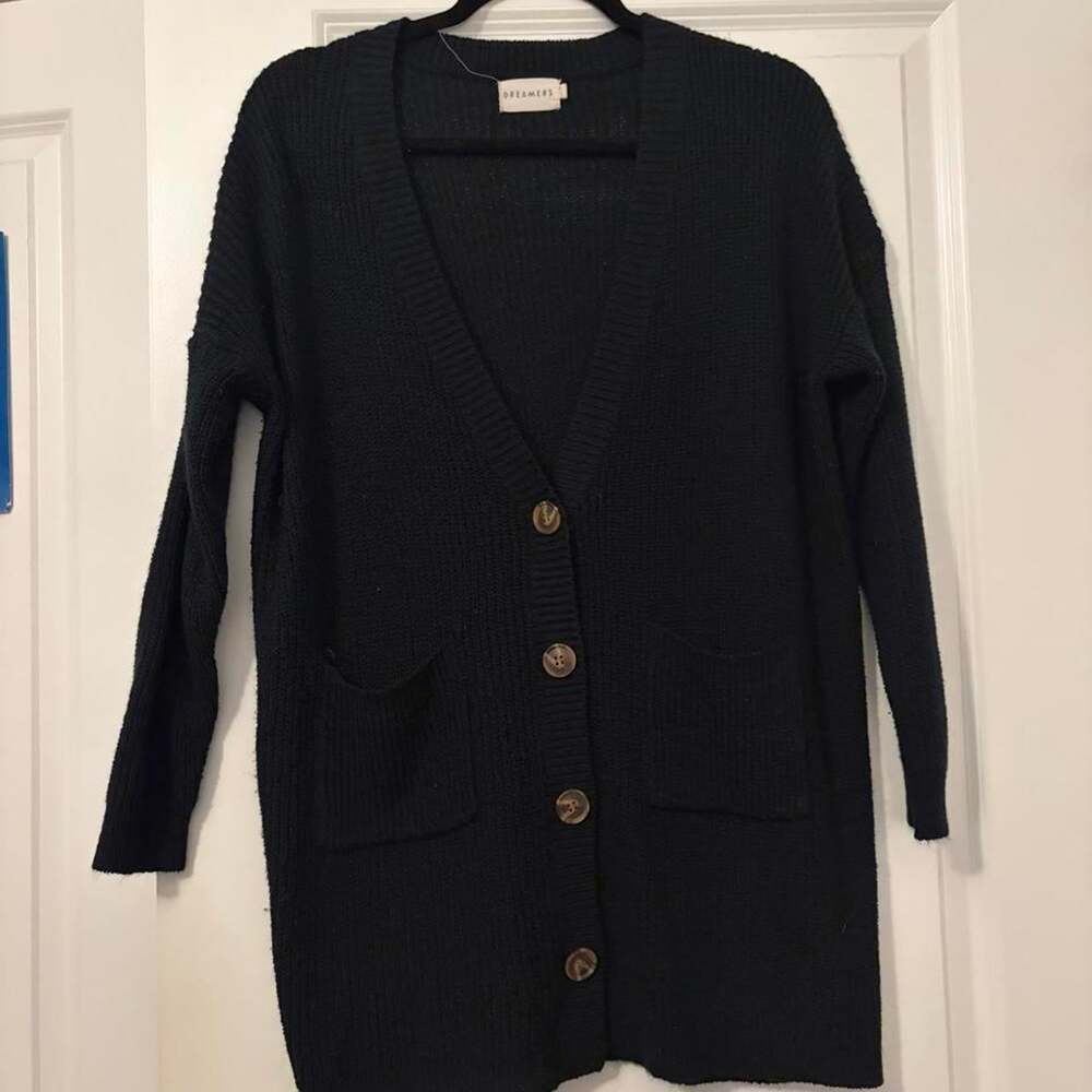 The Dreamer Label Women's Black and Navy Cardigan